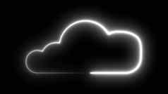 云象征霓虹灯照明降低霓虹灯光管艺术设计云技术主题渲染