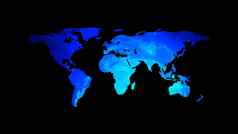 全球技术世界地图数字装饰平地球全球worldmap图标呈现