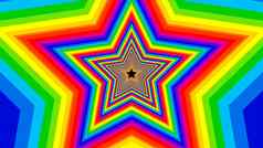 明亮的彩色的明星空间卡通风格渲染插图电脑生成的背景