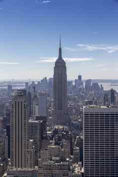 空中视图城市景观现代城市纽约