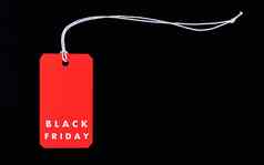 在线购物促销活动黑色的星期五文本红色的标签标签