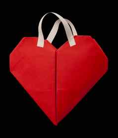 红色的心购物袋