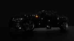 黑色的brandless车黑暗背景插图