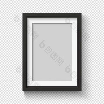 黑色的照片框架墙图片现实的空简单的框里海报影子