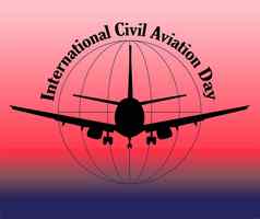 国际民事航空一天航空公司横幅广告乘客飞机