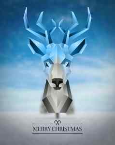 快乐圣诞节向量赶时髦的人驯鹿设计