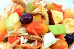 混合水果沙拉木瓜泰国食物