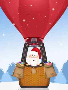 圣诞老人老人热空气气球