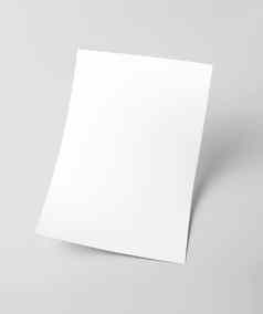 白色空白文档纸模板灰色背景