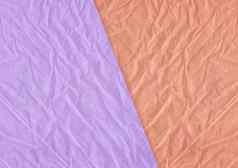 橙色紫色的空白皱巴巴的垃圾变形纸背气