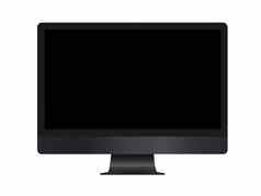 孤立的黑暗灰色专业电脑黑色的空白屏幕