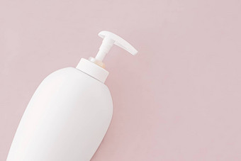 瓶抗菌液体肥皂手洗手液米色背景卫生产品健康护理