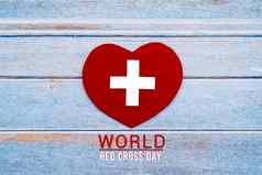 世界红色的交叉一天红色的心木表格背景textur