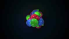 群色彩斑斓的混乱的球体电脑生成的摘要形式大小球呈现背景