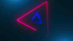 霓虹灯三角形空间摘要电脑生成的背景渲染