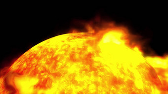 呈现旋转太阳太阳能耀斑电脑生成的科学背景元素图像提出了美国国家<strong>航空航天</strong>局