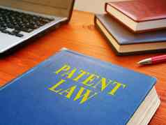 专利法律书知识财产桌子上