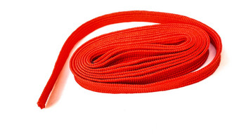 红色的绳子白色背景织物绳子红色的颜色折叠