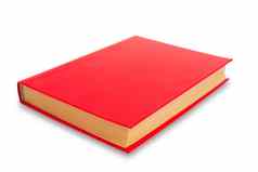 书红色的封面白色背景纸书