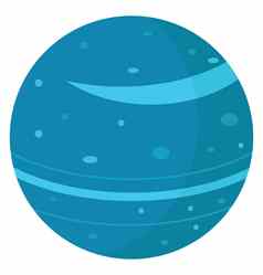 海王星地球插图向量白色背景