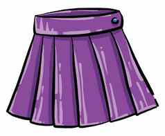 紫色的女人裙子插图向量白色背景