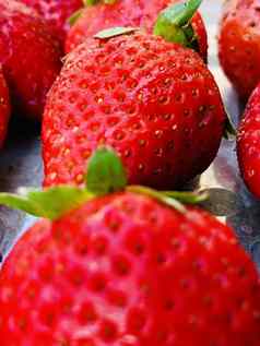 红色的颜色草莓水果