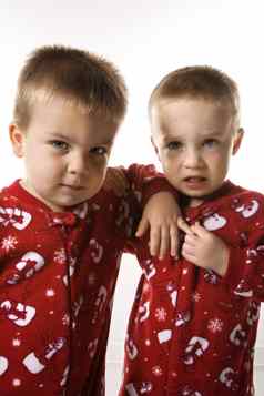 男孩双胞胎兄弟睡衣