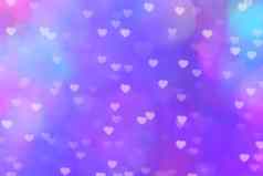 模糊心形状灯散景紫色的紫罗兰色的背景色彩斑斓的散景灯心软壁纸闪光心形状明亮的散景情人节浪漫的背景