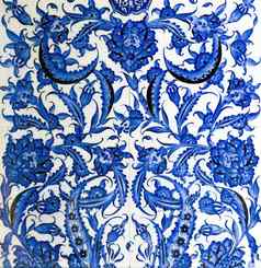 陶瓷装饰花瓷砖蓝色的