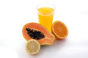 木瓜柠檬橙汁