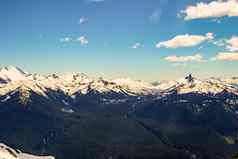 惠斯勒山视图惠斯勒滑雪小径blackcomb山
