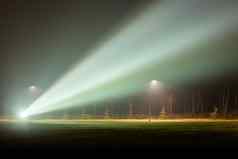 背光投影仪关注的焦点多雾的晚上公园