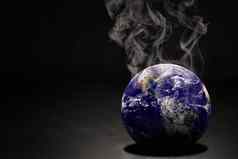 全球气候变暖污染概念