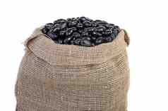 黄麻袋黑色的Legume豆子
