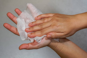有效的清洁手无水含酒精的手消毒防腐剂湿巾