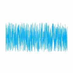 蓝色的声音波白色背景声音波标志平风格
