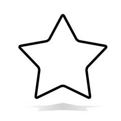明星图标平明星图标白色背景明星标志