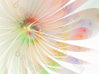 彩虹温柔的软分形花电脑生成的图像标志设计概念网络打印<strong>海报花背景</strong>