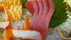 日本食物生鱼片大马哈鱼
