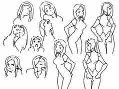 教程画女身体画人类身体一步一步教训