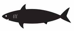 鲨鱼标志标志白色背景平风格鲨鱼图标