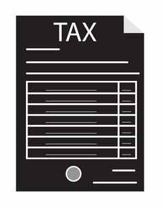 税形式图标白色背景税形式标志平风格的