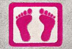 脚模式粉红色的颜色地毯