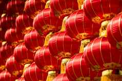 集团红色的中国人灯笼