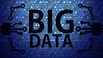 大数据大图片背景组成大数据图标大数据文本蓝色的光版本完整的屏幕