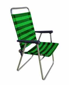折叠椅子孤立的绿色