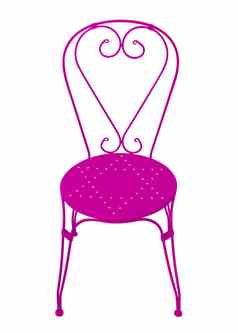 伪造的椅子粉红色的