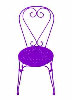 伪造的椅子紫罗兰色的