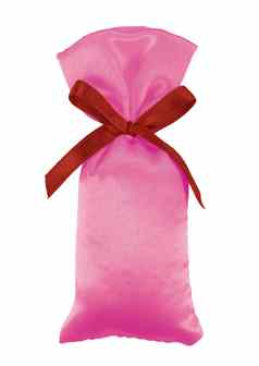 礼物丝绸袋弓粉红色的红色的
