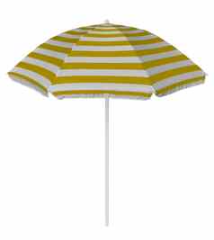 海滩条纹伞黄色的